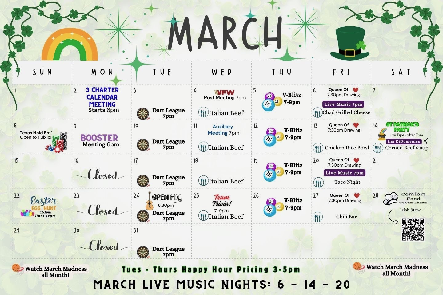 March 2026 Events Calendar