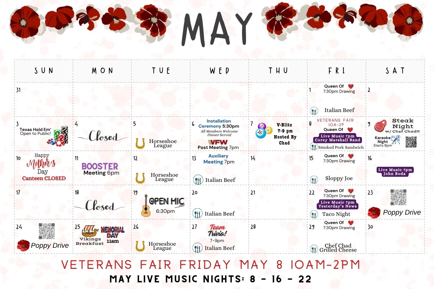 May 2026 Events Calendar
